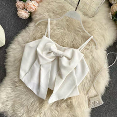 Taylor Bow Knotted Blouse - front shot on hanger, white - Miss Mosa By Akanksha