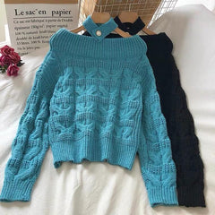 Tebby Choker Sweaters - styled flat-lay shot, blue - Miss Mosa By Akanksha