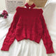 Tebby Choker Sweaters - flat-lay product shot, red - Miss Mosa By Akanksha