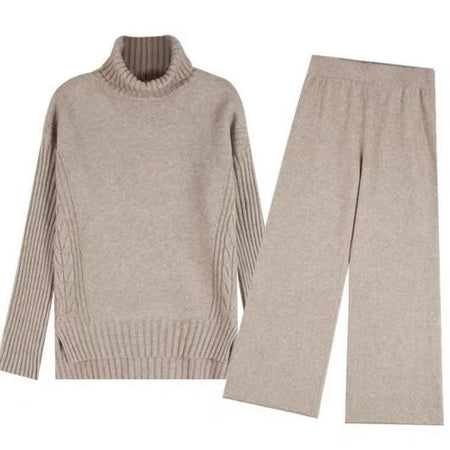 Todso Winter Trackset In Brown - styled flat-lay shot, beige - Miss Mosa By Akanksha
