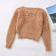 Trexy Cropped Jumpers - flat-lay product shot, brown - Miss Mosa By Akanksha