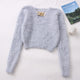 Trexy Cropped Jumpers - flat-lay product shot, grey - Miss Mosa By Akanksha