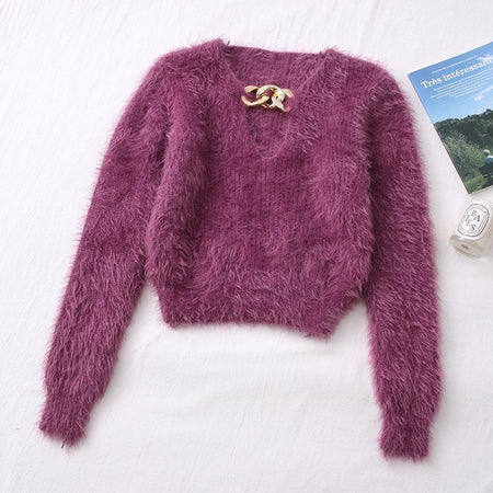 Trexy Cropped Jumpers - flat-lay product shot, purple - Miss Mosa By Akanksha