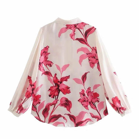 Tropical Statement Shirts - back shot on hanger, pink - Miss Mosa By Akanksha