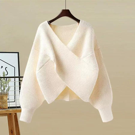 Victoria Woolen Coord Set - front shot on hanger, cream - Miss Mosa By Akanksha