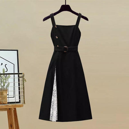 Victoria Woolen Coord Set - front shot on hanger, black - Miss Mosa By Akanksha