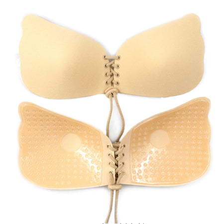 Wardrobe Essentials- Stick on Bras - flat-lay product shot, beige - Miss Mosa By Akanksha