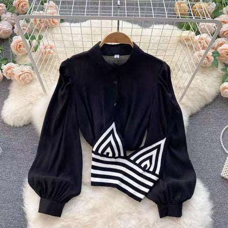 Black - Sandos Statement Blouse