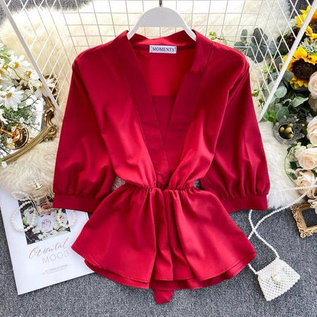 Red - Polly Statement Top