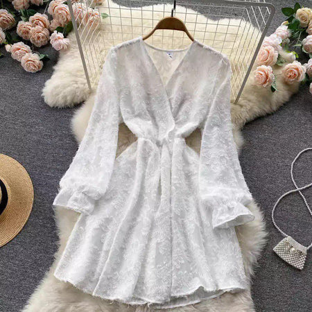 White - Gracy Luxury Dress