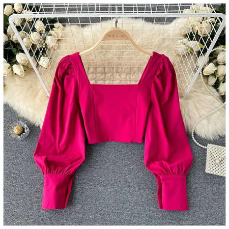 Red - Linda Statement Blouse