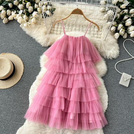 Pink - Jenny Mesh Dress