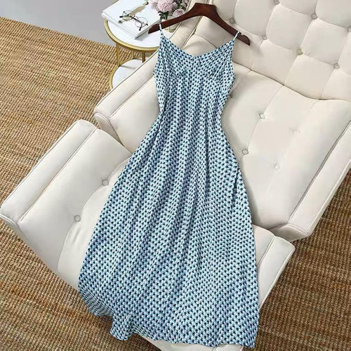 Willa A Line Dress with Blazer In Blue