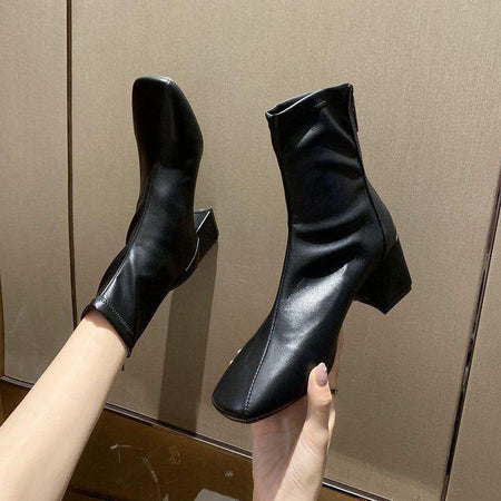 Black - Ophelia Leather Boots