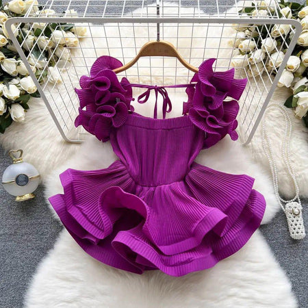 Purple - Saige Ruffled Blouse