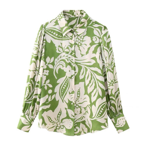 Reign Statement Floral Satin Shirt - Alamode By Akanksha