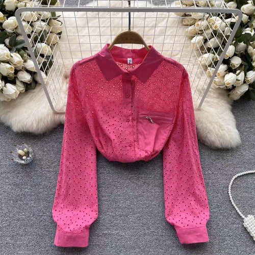 Silua cotton eyelet Shirt - Alamode By Akanksha