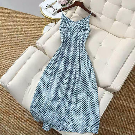Willa A Line Dress with Blazer In Blue - styled flat-lay shot, blue - Miss Mosa By Akanksha