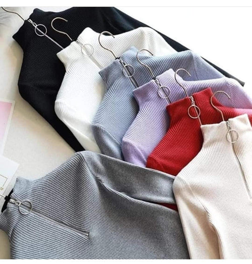 Zipper Up Turtleneck - Alamode By Akanksha