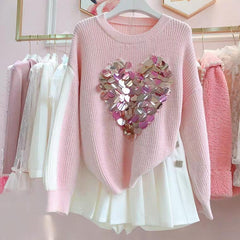 Heart Embellished Sweaters - Miss Mosa By Akanksha