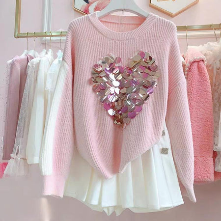 Heart Embellished Sweaters - Miss Mosa By Akanksha