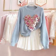 Heart Embellished Sweaters - Miss Mosa By Akanksha