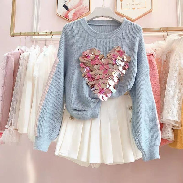 Heart Embellished Sweaters - Alamode By Akanksha