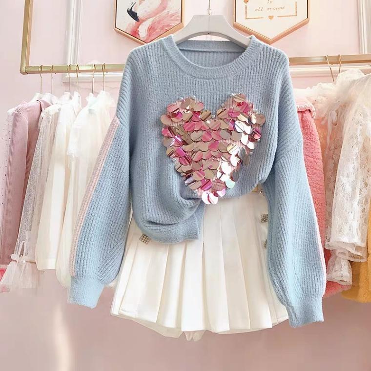 Heart Embellished Sweaters - Alamode By Akanksha