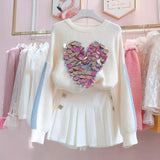 Heart Embellished Sweaters - Alamode By Akanksha