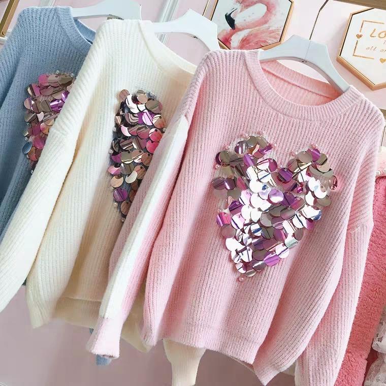 Heart Embellished Sweaters - Alamode By Akanksha