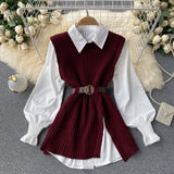 Henley Two Piece Knit Set - Alamode By Akanksha