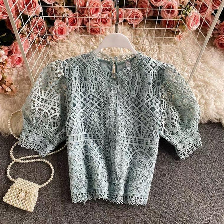 Blue - Deblo Crochet Blouse