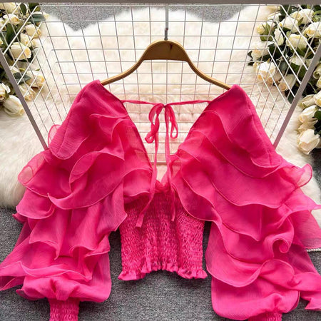 Senna Ruffle Blouse - Alamode By Akanksha