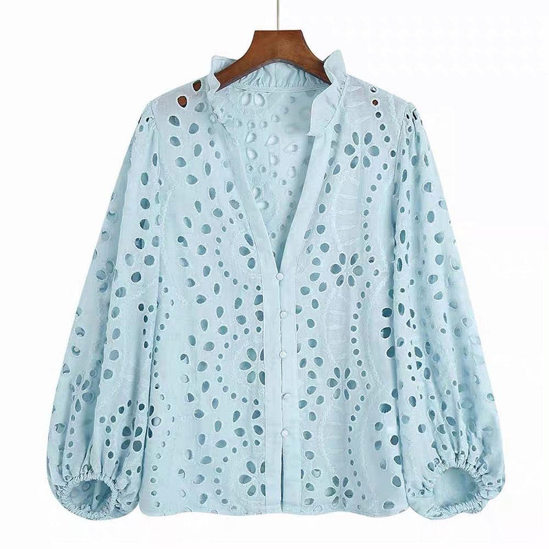 Marianna Premium Eyelet Blouse - Alamode By Akanksha