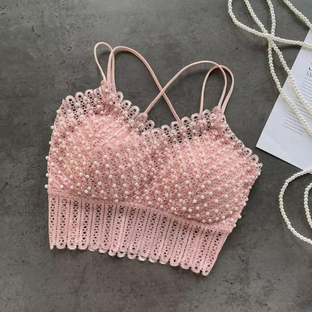 Peach - Peffy Pearled Tops