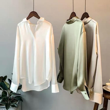 Hathor Luxury Satin Shirts - Alamode By Akanksha