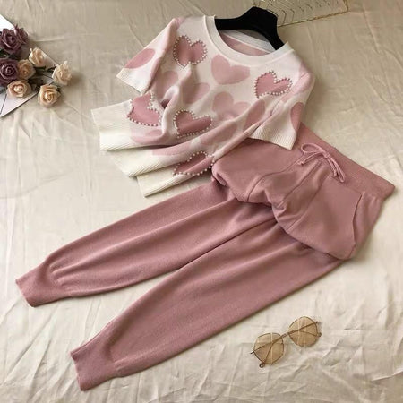 Pink - Bestel Heart Coord Set