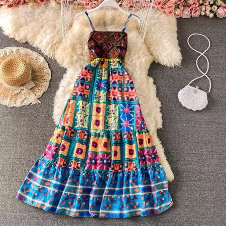 Blue - Julia Bohemian Dress