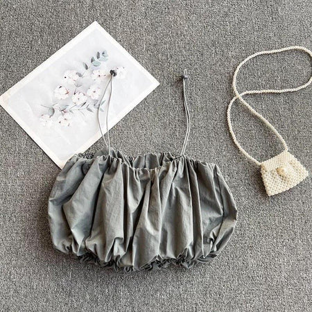 Grey - Samandra Crop Tops