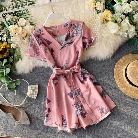 Pink - Morphe Floral Romper