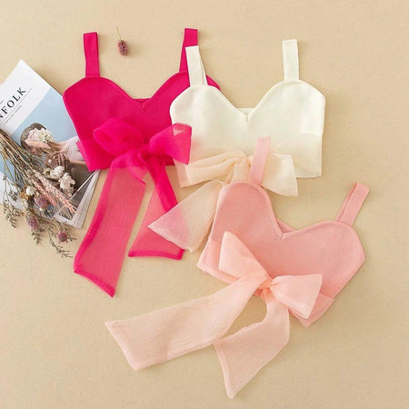 Pink - Fuschia Luxury Bow Tops