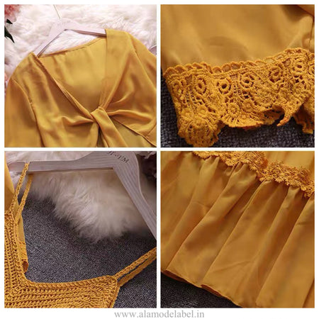 Pilbury Dress and Cape - Alamode By Akanksha