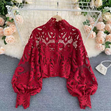 Red - Libel Luxury Blouse