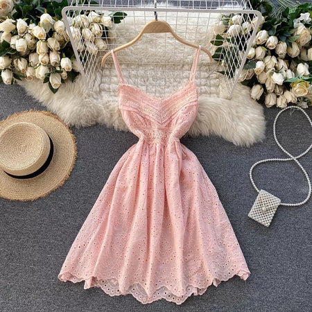 Pink - Harry Eyelet Dress