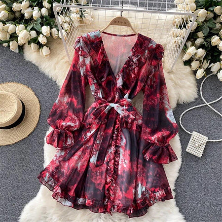 Red - Silvia Tropical Dress
