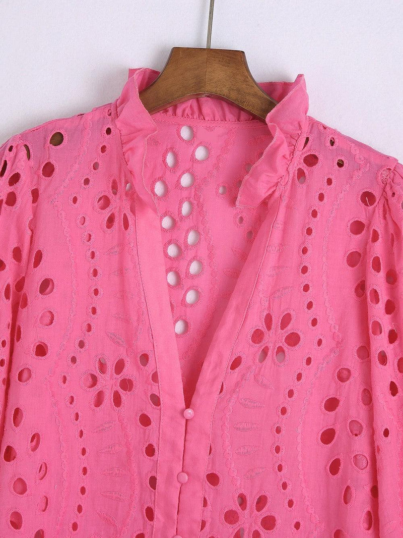 Marianna Premium Eyelet Blouse - Alamode By Akanksha
