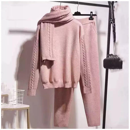 Pink - Brianne Set of Coord with Scarf