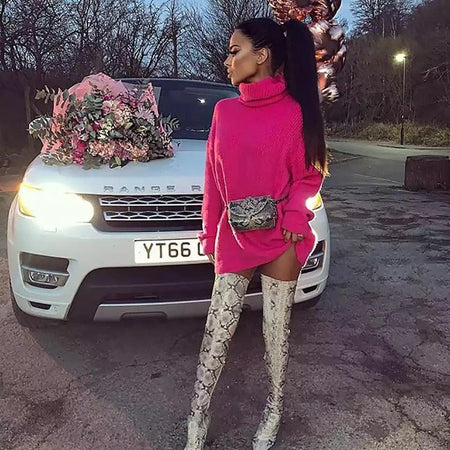 Oversized Turtle Neck Sweaters - Alamode By Akanksha