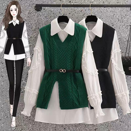 Green - Stella Two Piece Knit Set