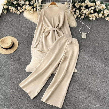 Beige - Liboa Woolen Coord Set